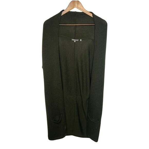 Vince Cardigan Womens XS Green Open-Front Shawl Collar with Pockets Llama Wool - Picture 1 of 10
